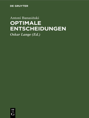 cover image of Optimale Entscheidungen